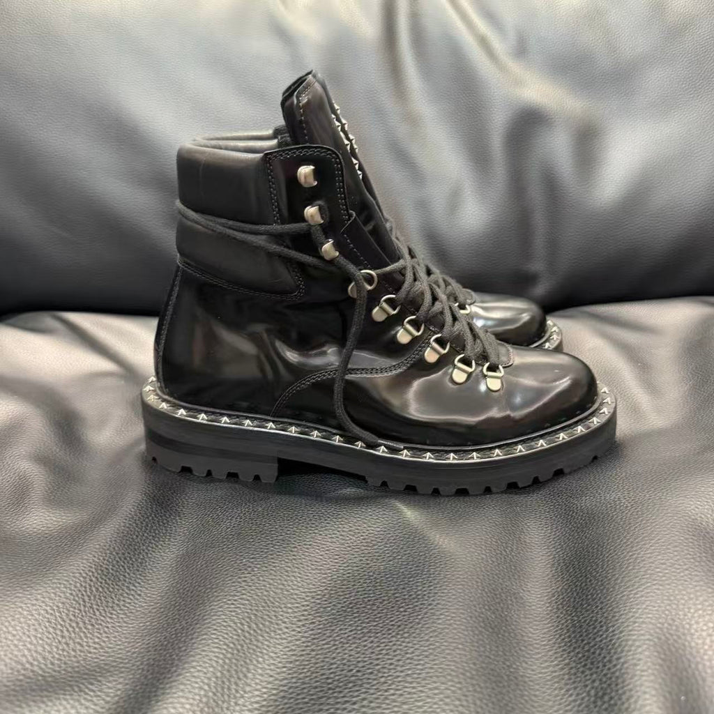 Philipp Plein Leather Hiking Boots