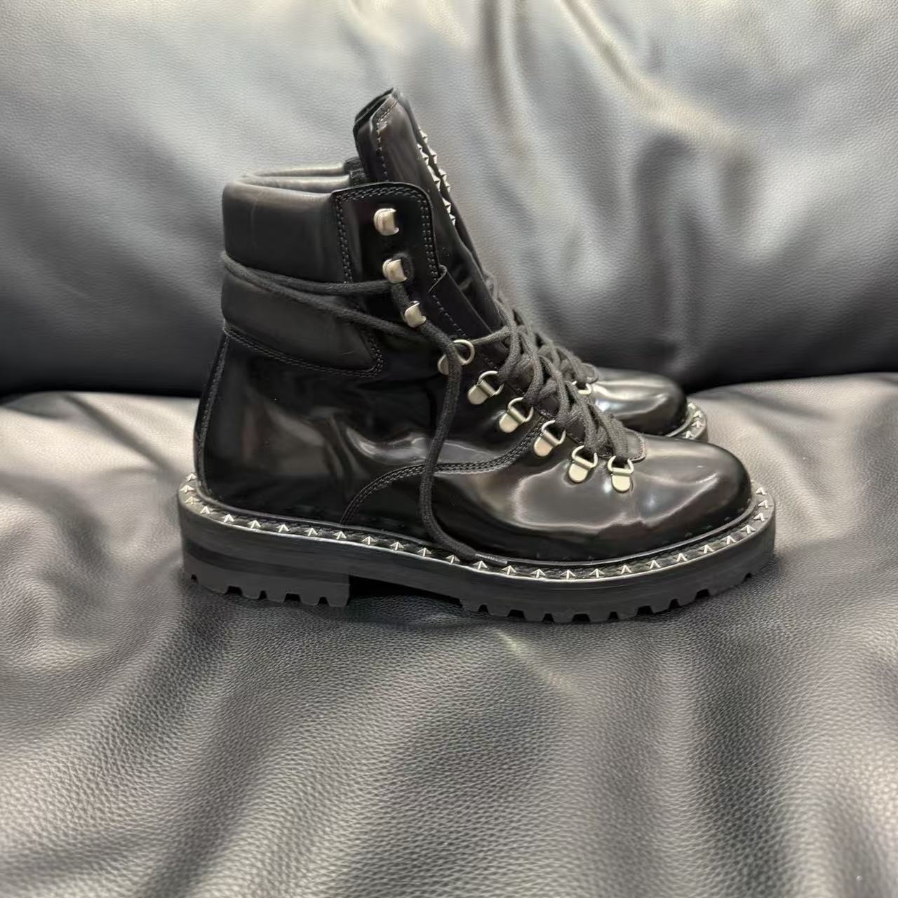 Philipp Plein Leather Hiking Boots
