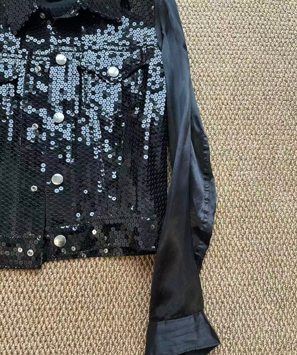 Comme des Garçons Black Sequin Jacket
