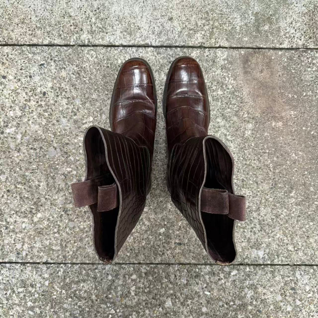 Prada 08AW Genuine Crocodile Leather Boots