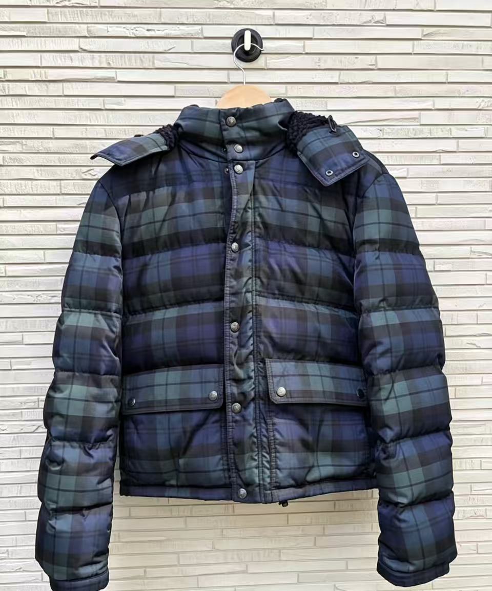 Prada Sports Plaid Puffer Jacket
