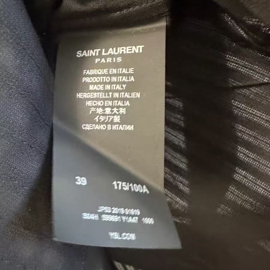 Saint Laurent 19SS Striped Officer Shirt
