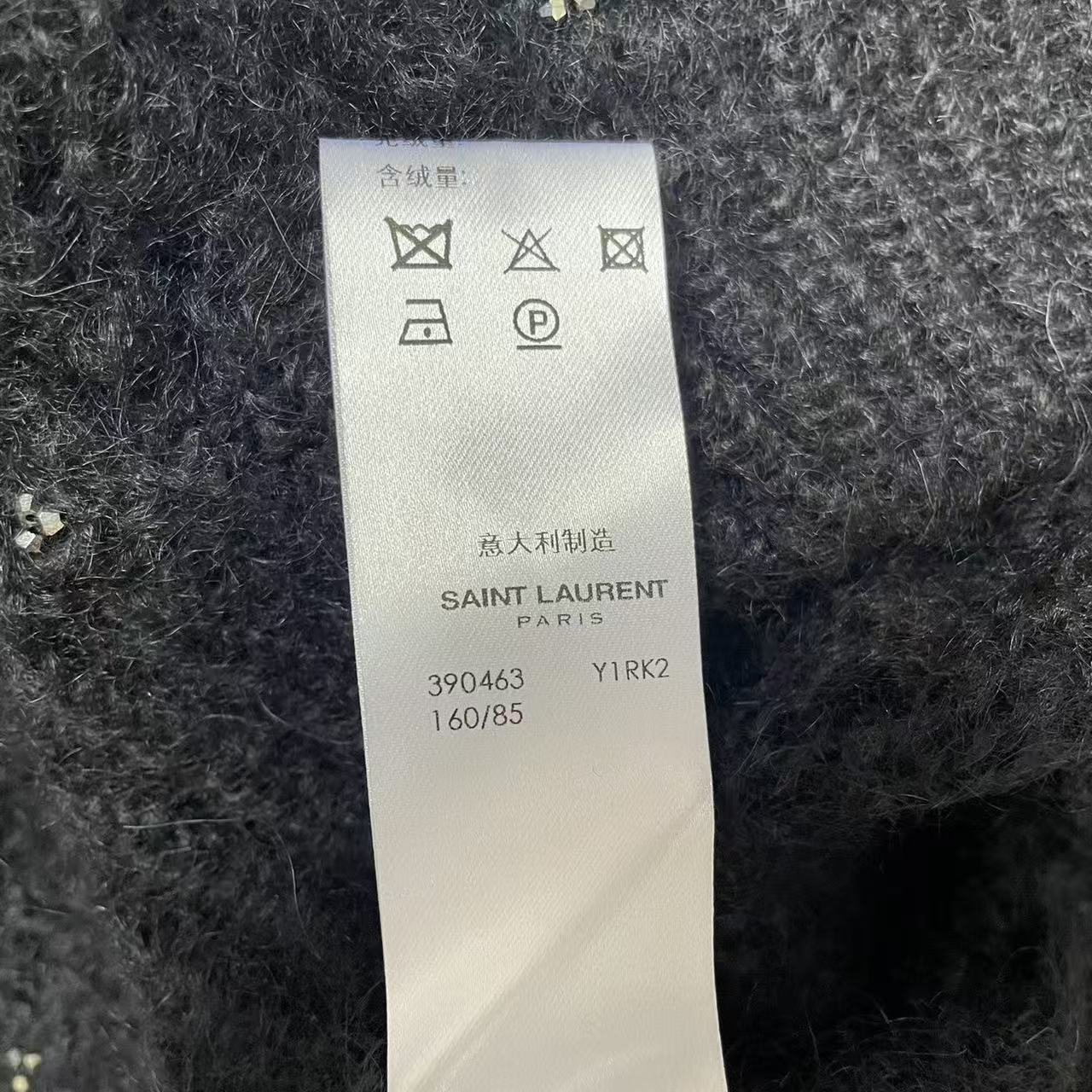 Saint Laurent 15FW Cable Knit Mohair Sweater
