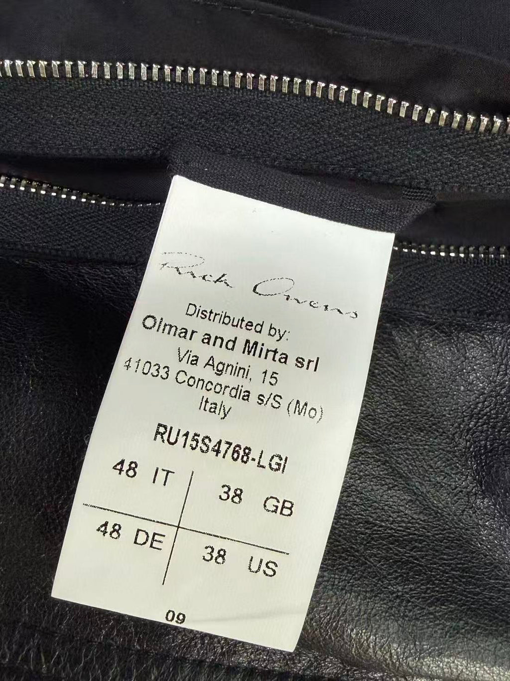 Rick Owens 15SS Stooges Lamb Leather Biker Jacket