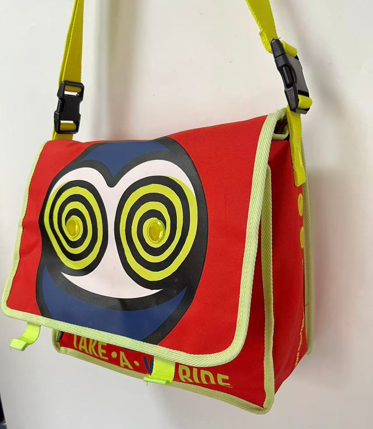 Walter Van Beirendonck Hypnotic Psychedelic Logo Messenger Bag