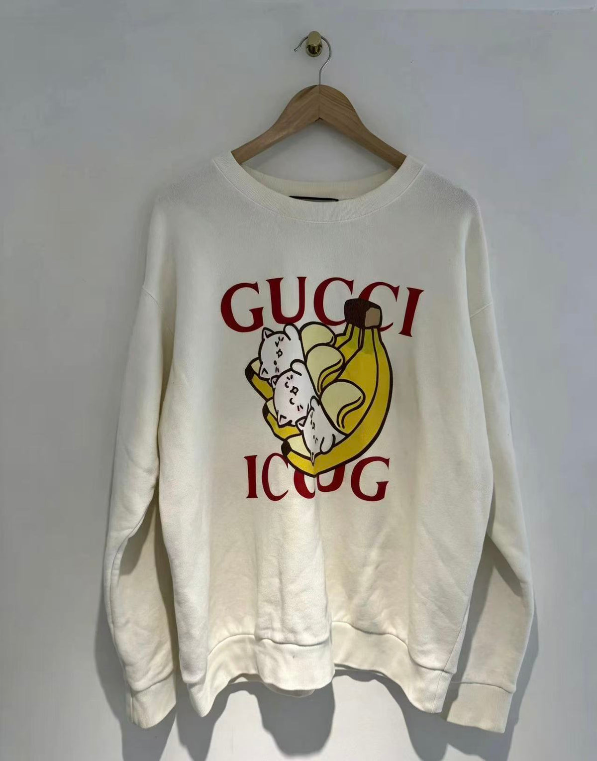 Gucci 2021 x Bananya Banana Cat Print  Sweatshirt