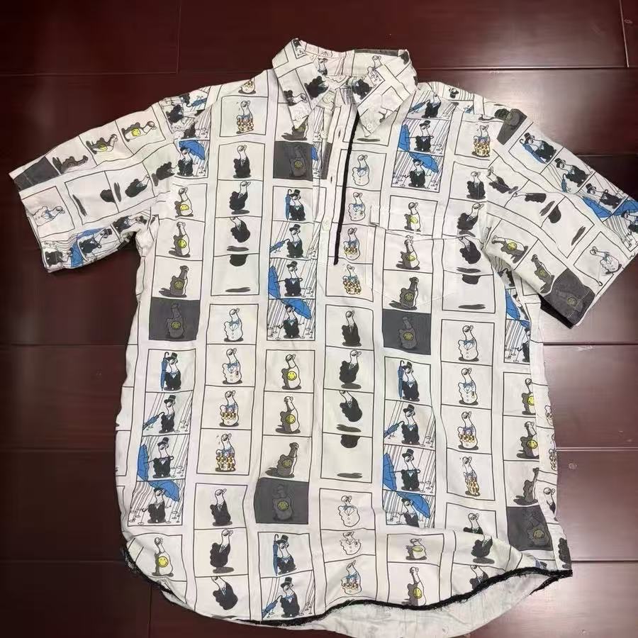 Number Nine02SS Modern Age Pullover Cartoon Print Shirt