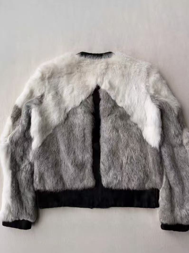 Helmut Lang Rabbit Fur Bomber Jacket