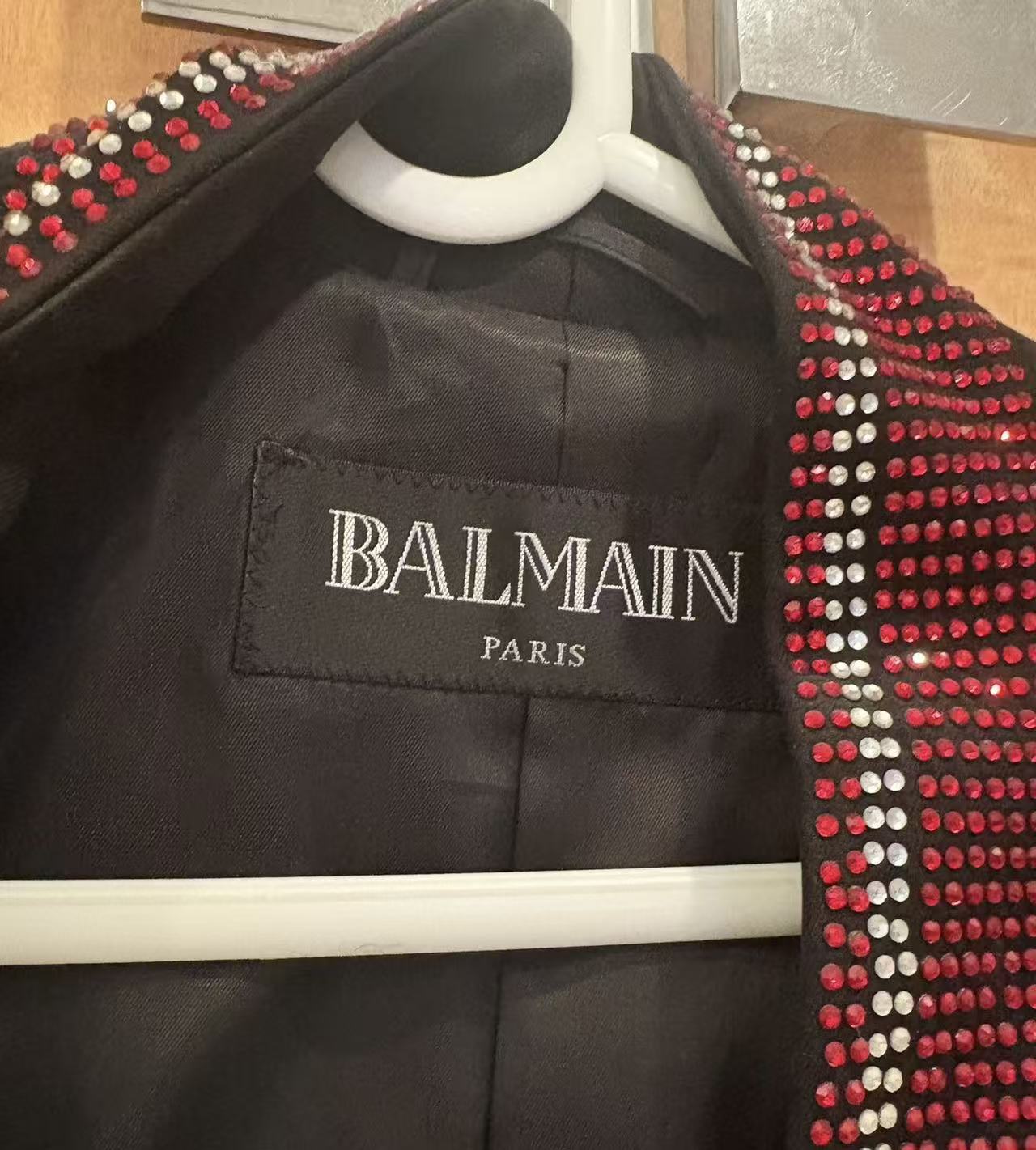 Balmain 18AW Rhinestone Union Jack Jacket