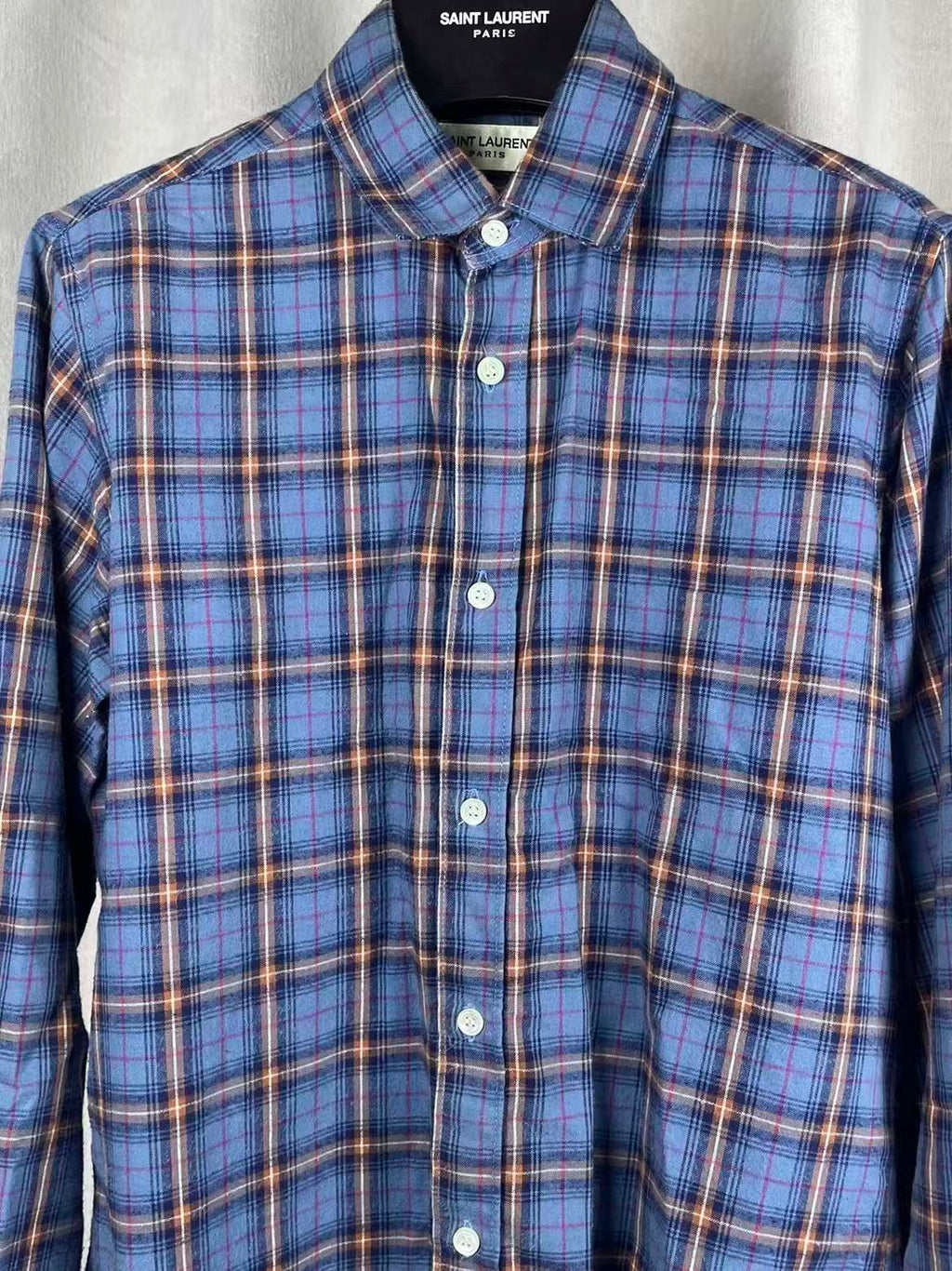 Saint Laurent 16AW Plaid Flannel Shirt