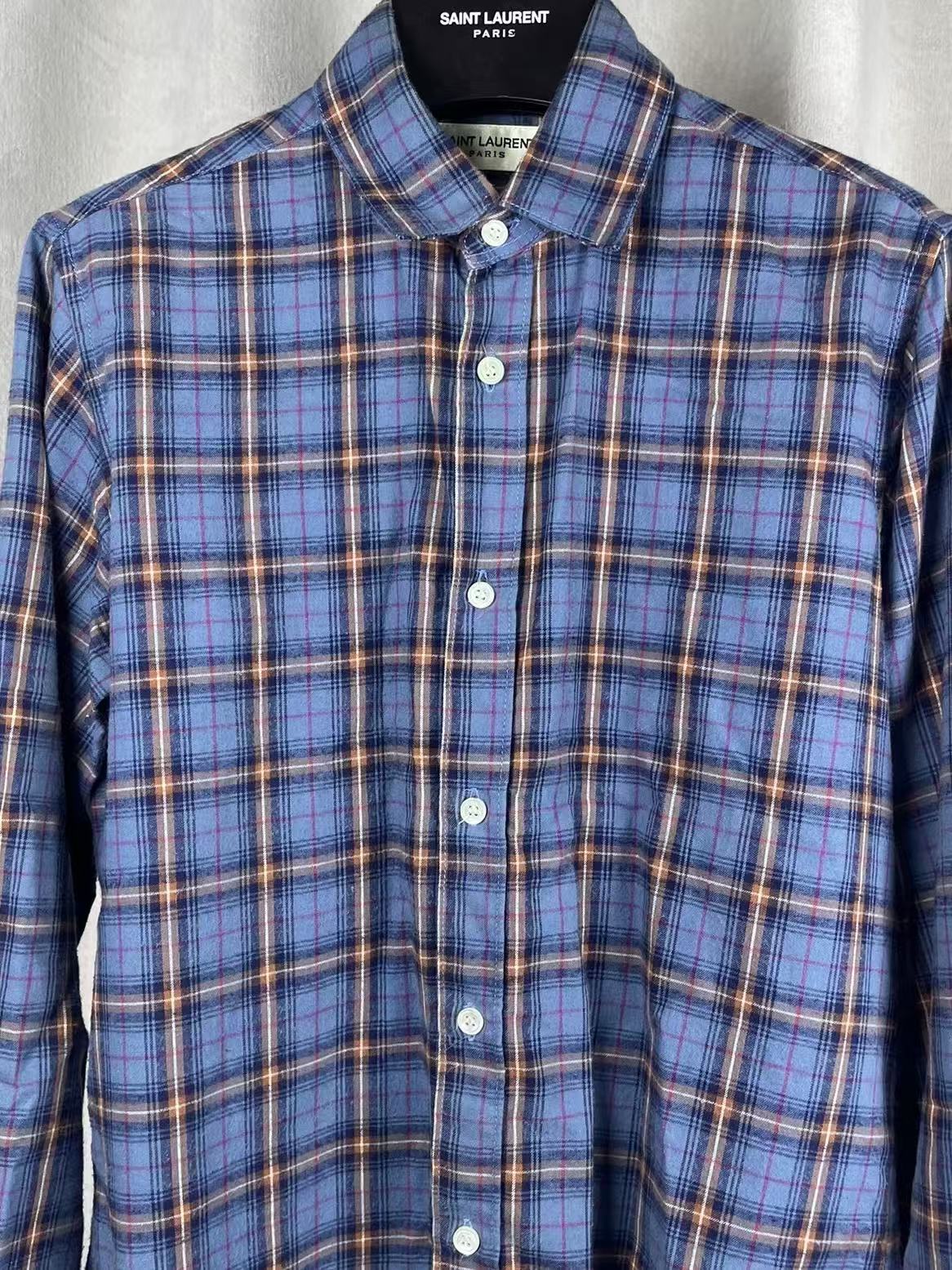 Saint Laurent 16AW Plaid Flannel Shirt