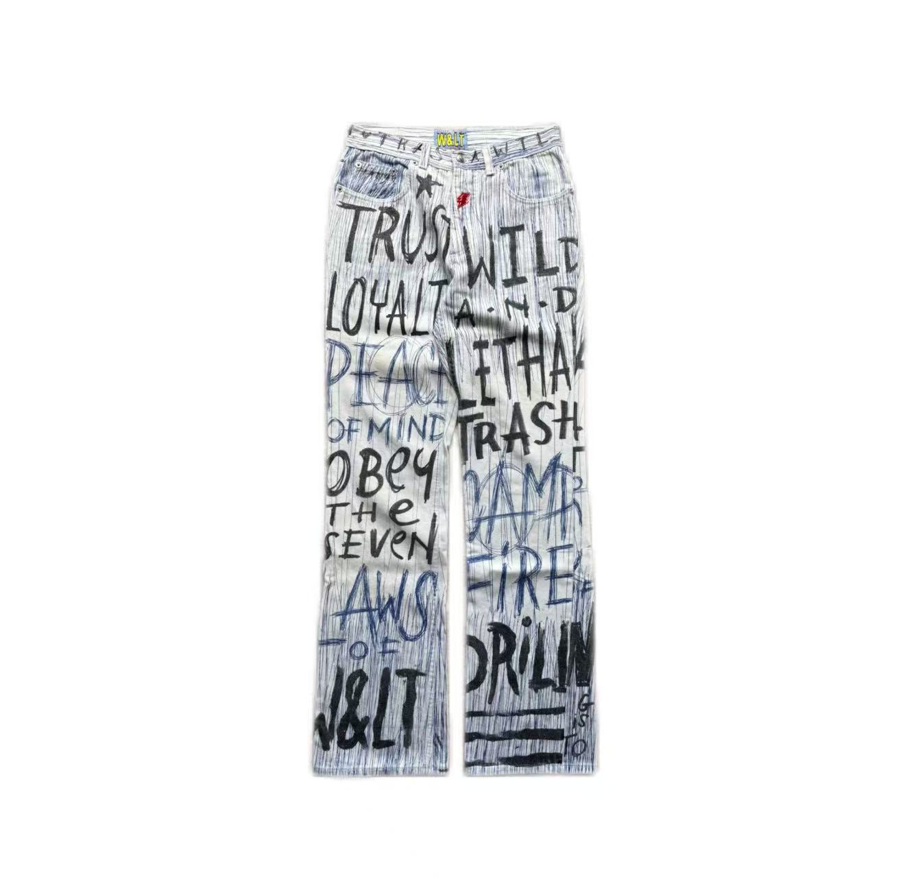 Walter Van Beirendonck W&LT Vintage Graffiti Jeans