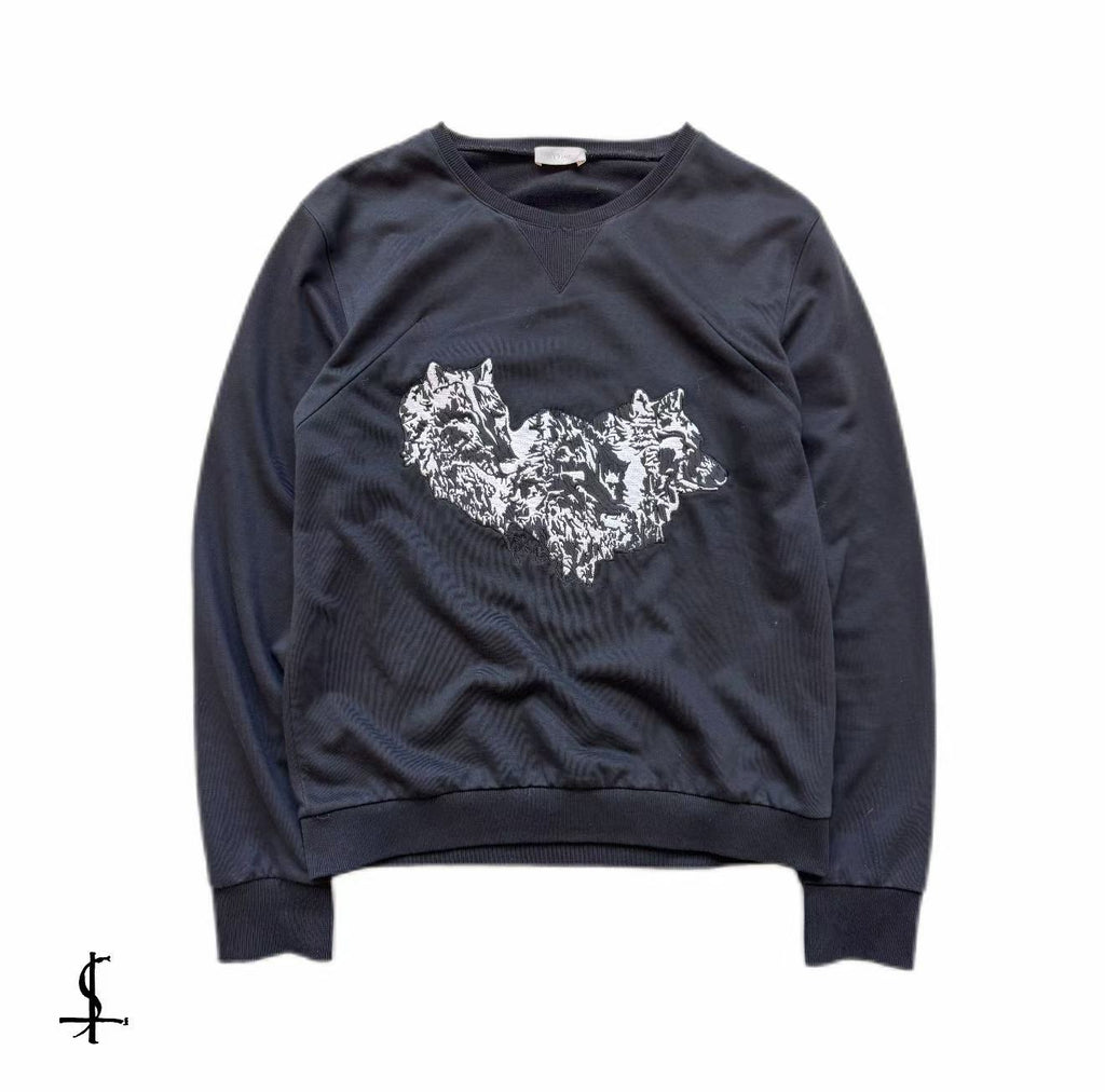 Dior Homme 2005ss Wolf Heart crewneck Sweatshirt