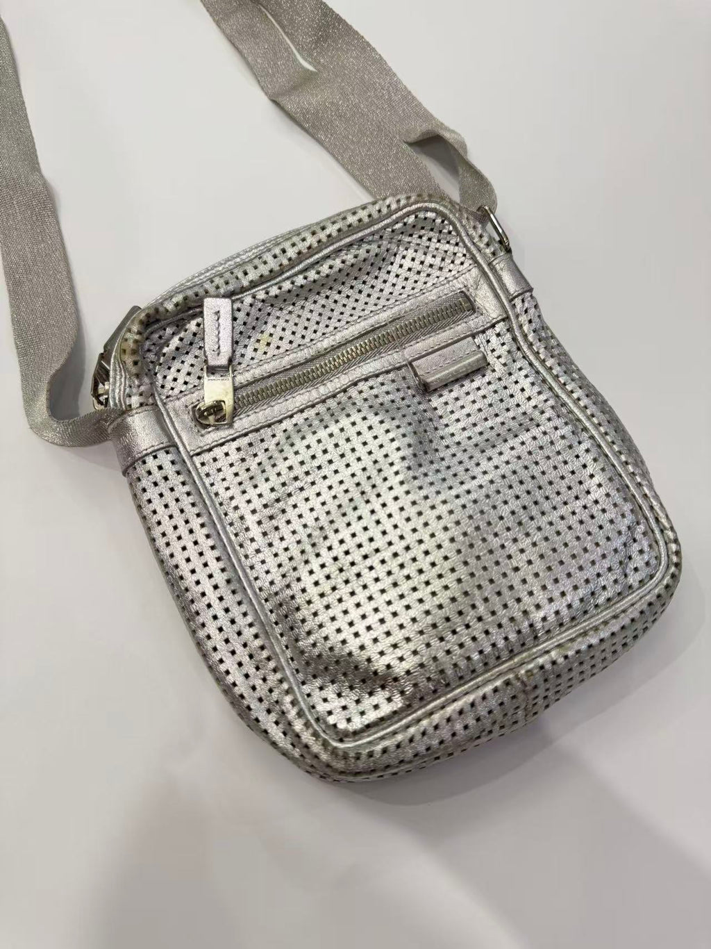Dior homme 07ss Silver Lacquered Cutout Lambskin Bag