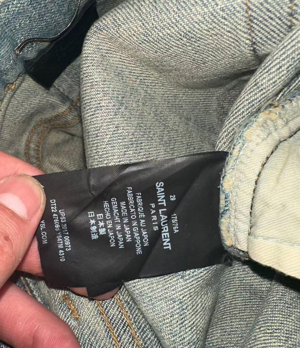 Saint Laurent 15AW Distressed Denim