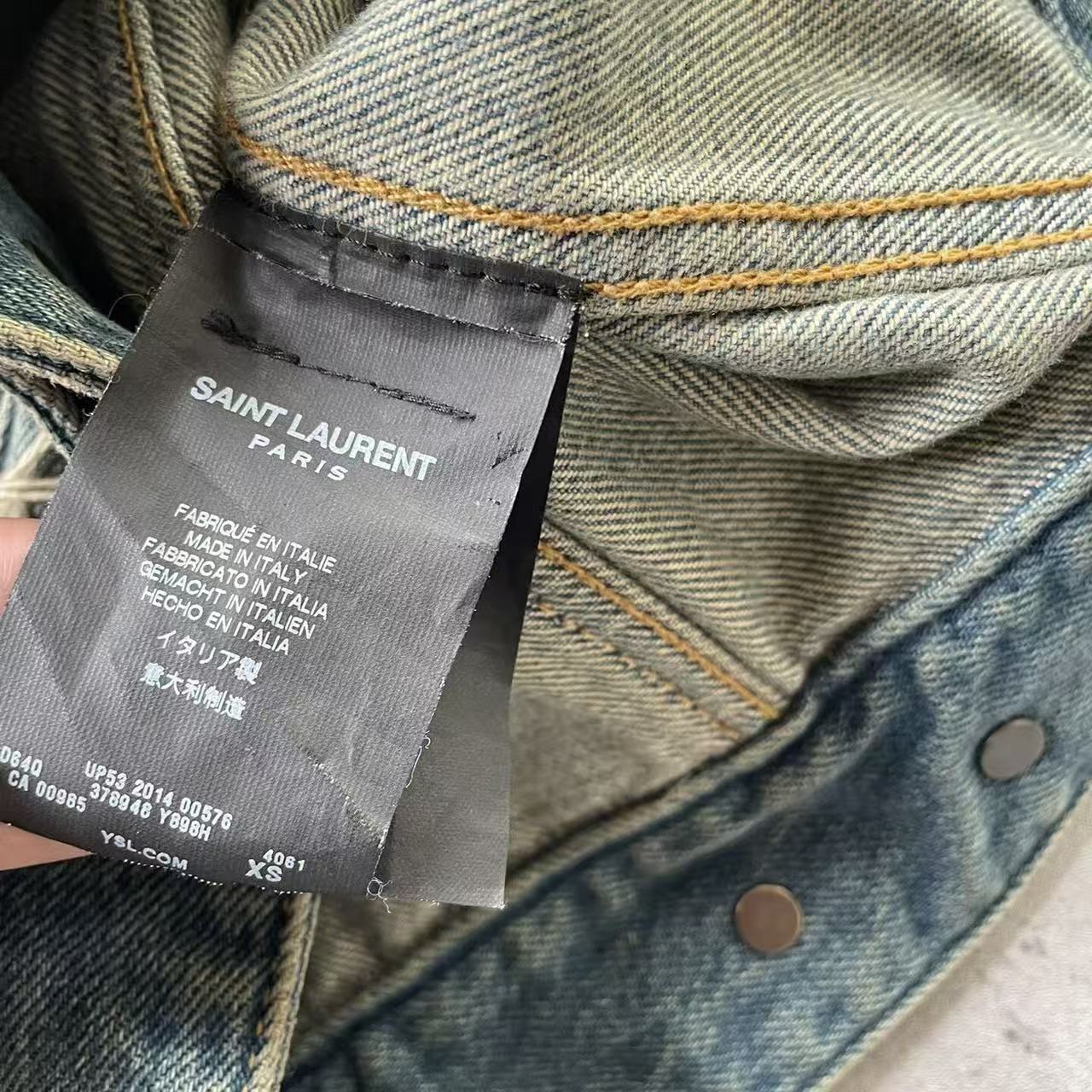 Saint Laurent 15SS Studded Denim Jacket