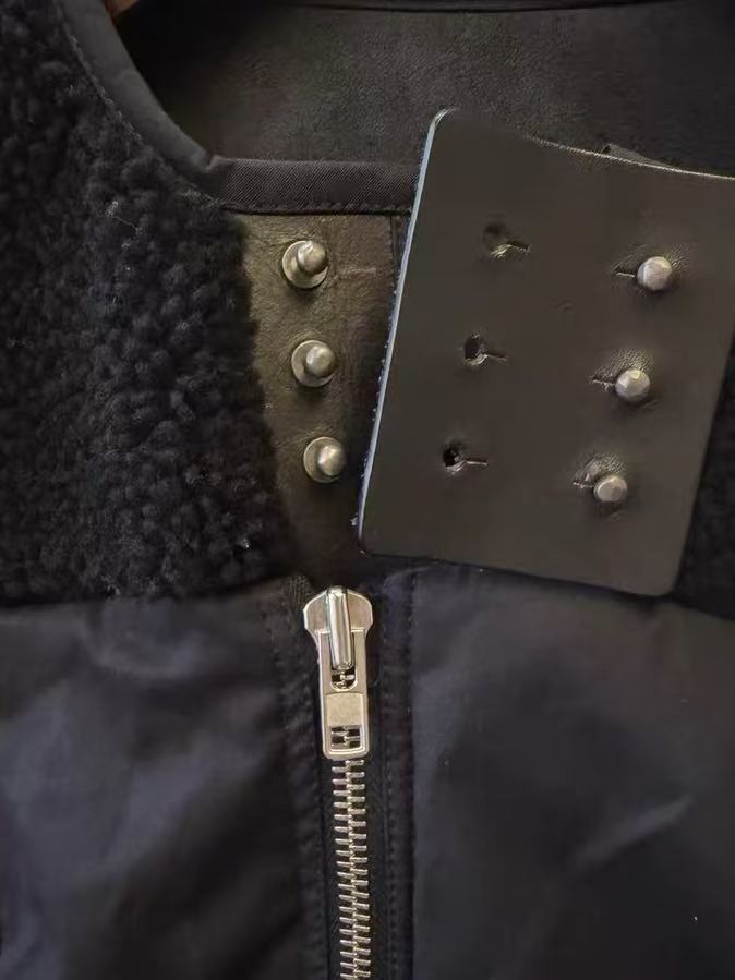 Rick Owens Panelled Biker Jacket