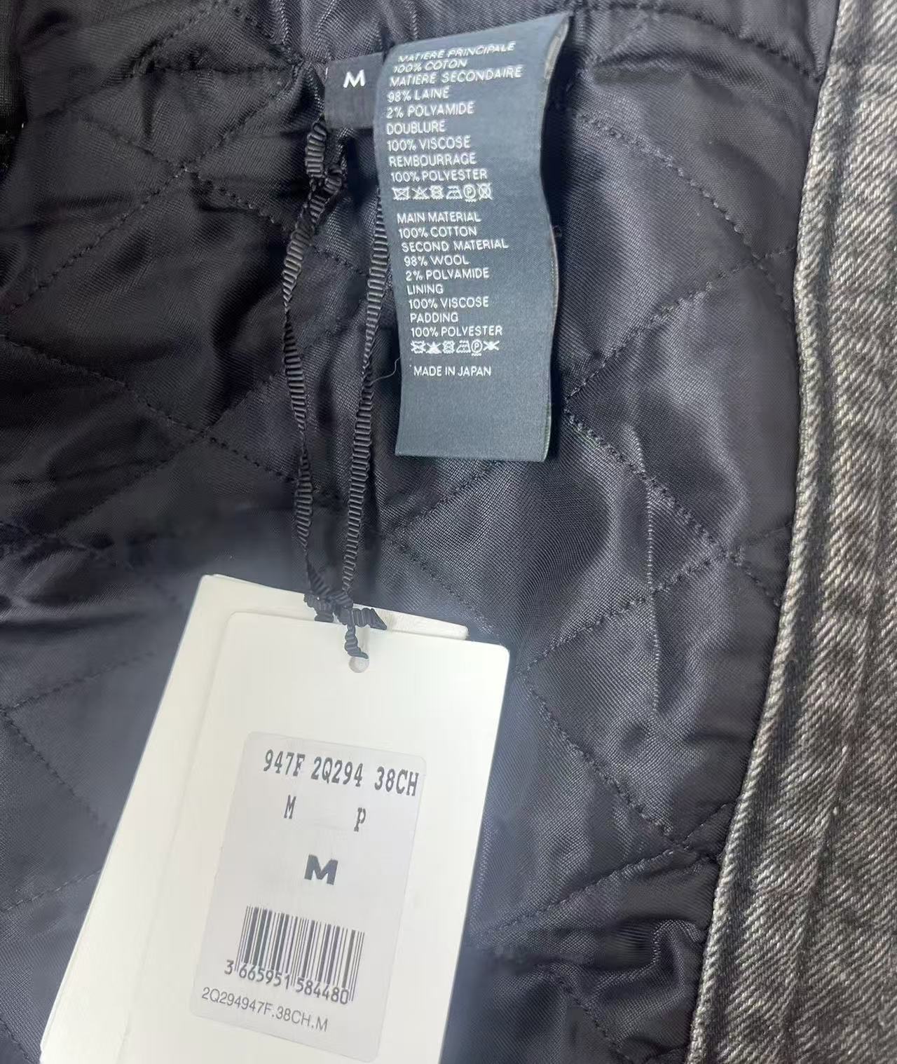 Celine 21FW Faded Black&Zebra Panel Denim Jacket