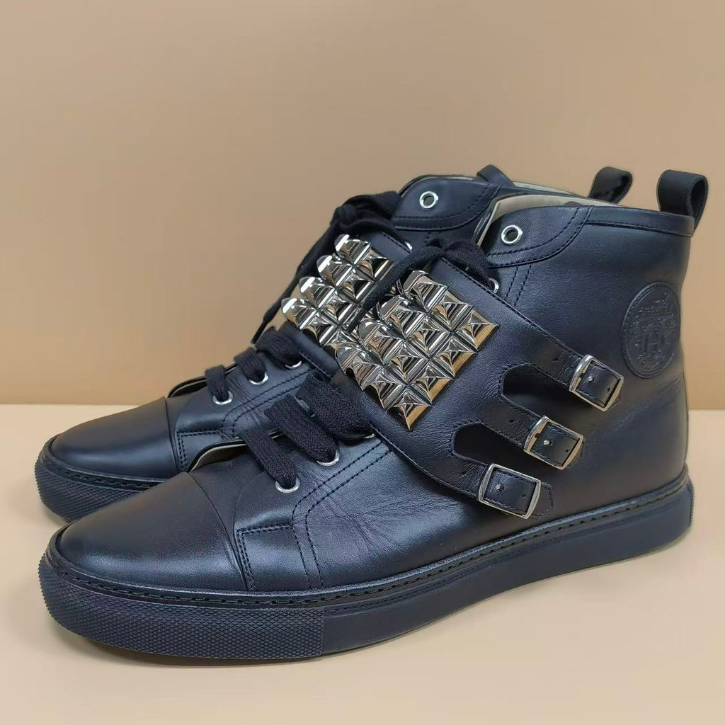 Hermes Studded Hi Top Sneakers