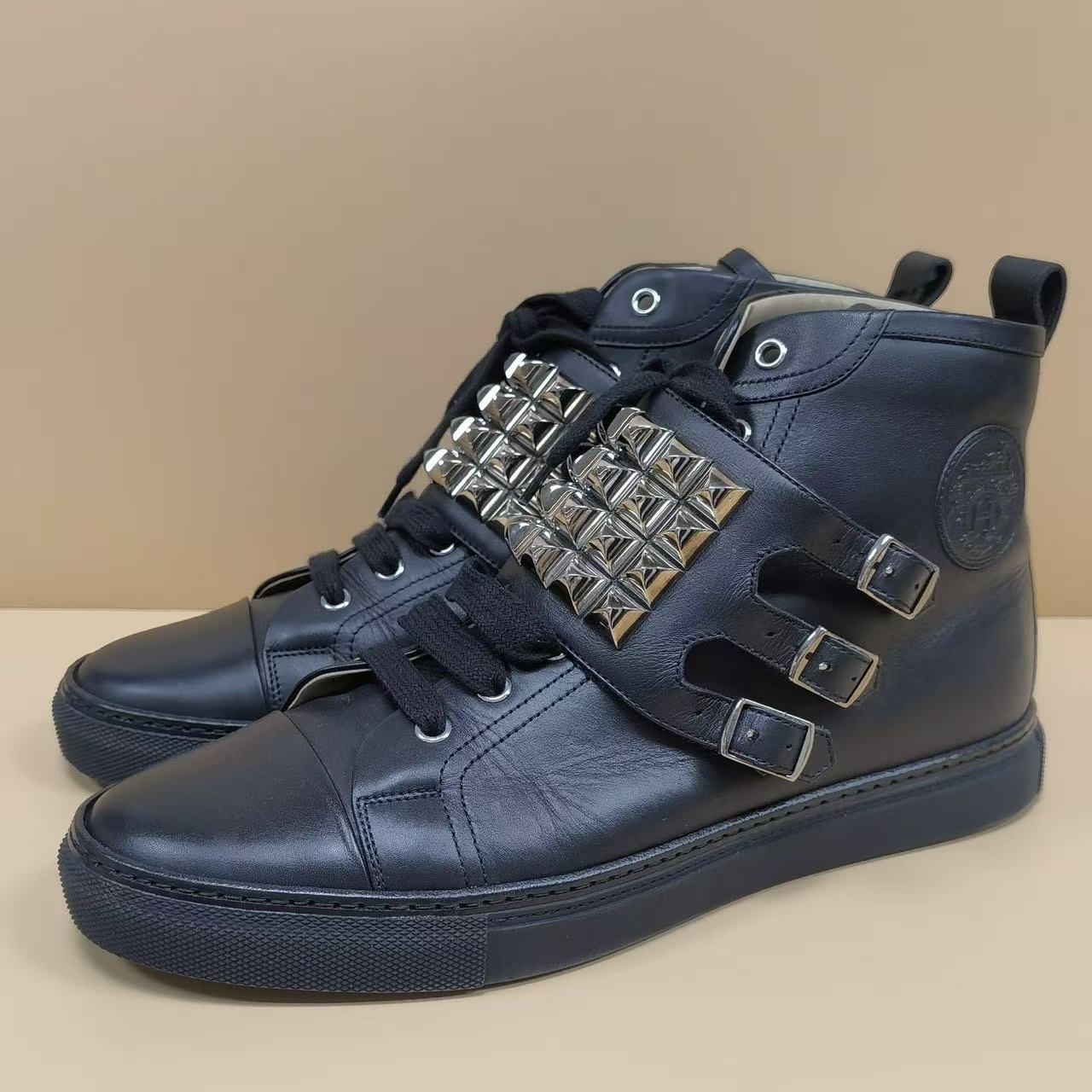 Hermes Studded Hi Top Sneakers
