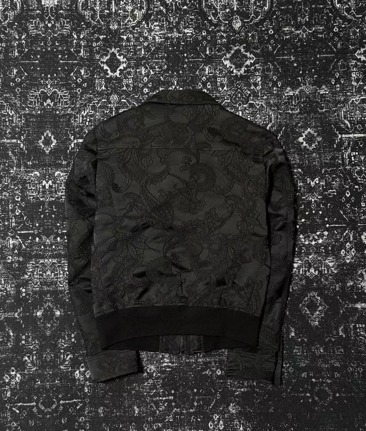 Alexander McQueen  Paisley Embroidered Bomber Flight Jacket