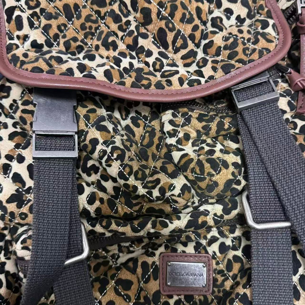 Dolce & Gabbana Vintage Leopard Backpack