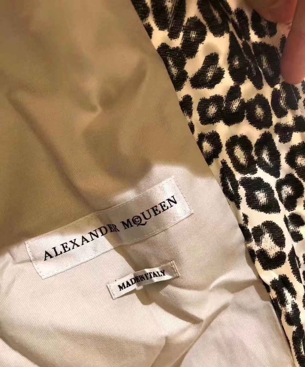 Alexander McQueen 14AW Leopard Print Bomber Jacket