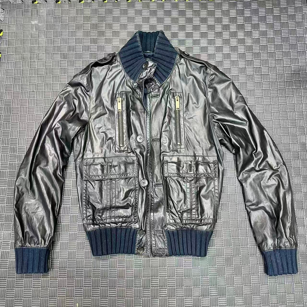 Gucci AW2009 Madonna Leather Premium Buttoned Jacket