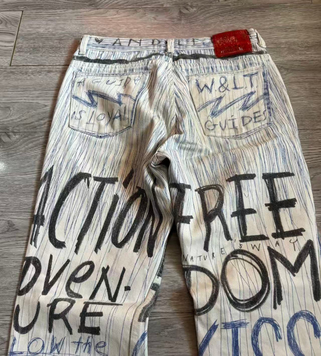 Walter Van Beirendonck W&LT Vintage Graffiti Jeans