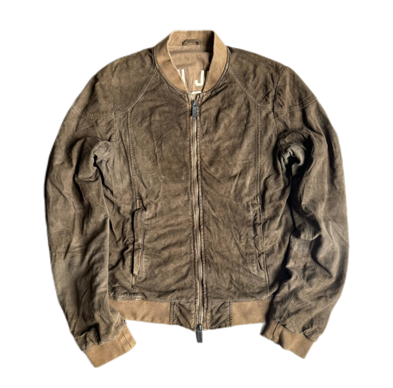 Armani 2000s Leather Suede Bomber Jacket