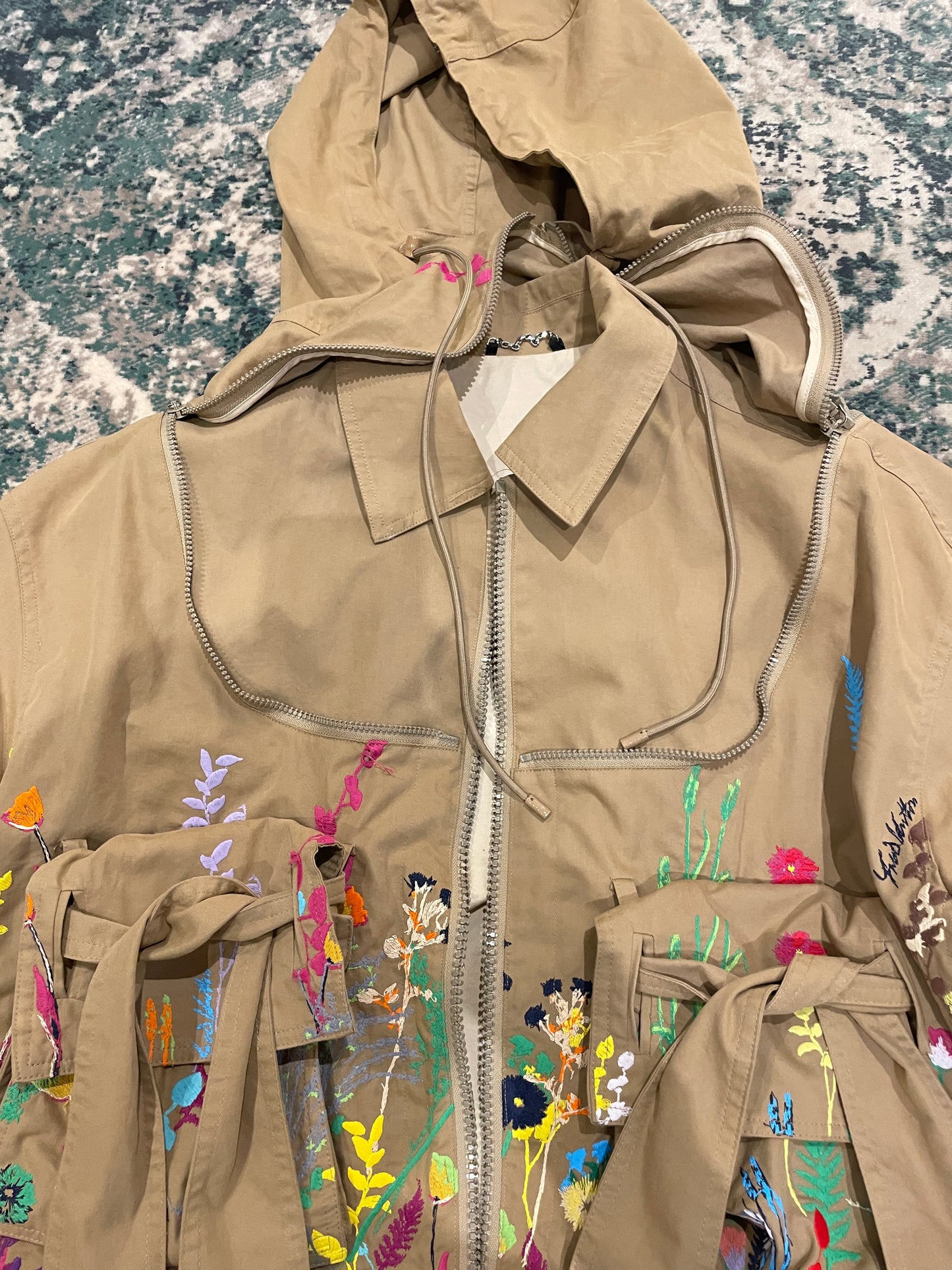 Louis Vuitton SS20 runway garden floral embroidered jacket