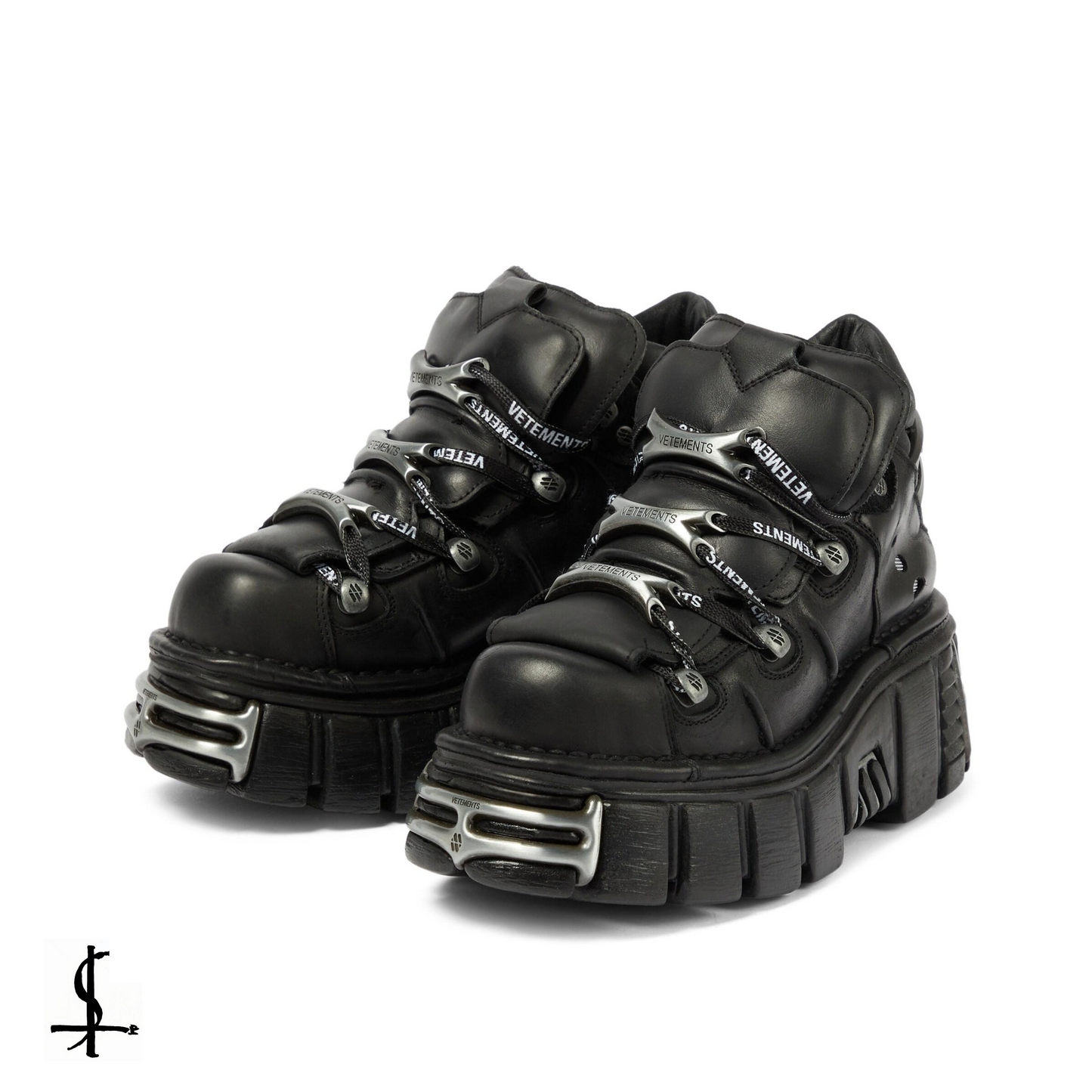 VETEMENTS x New Rock leather platform sneakers