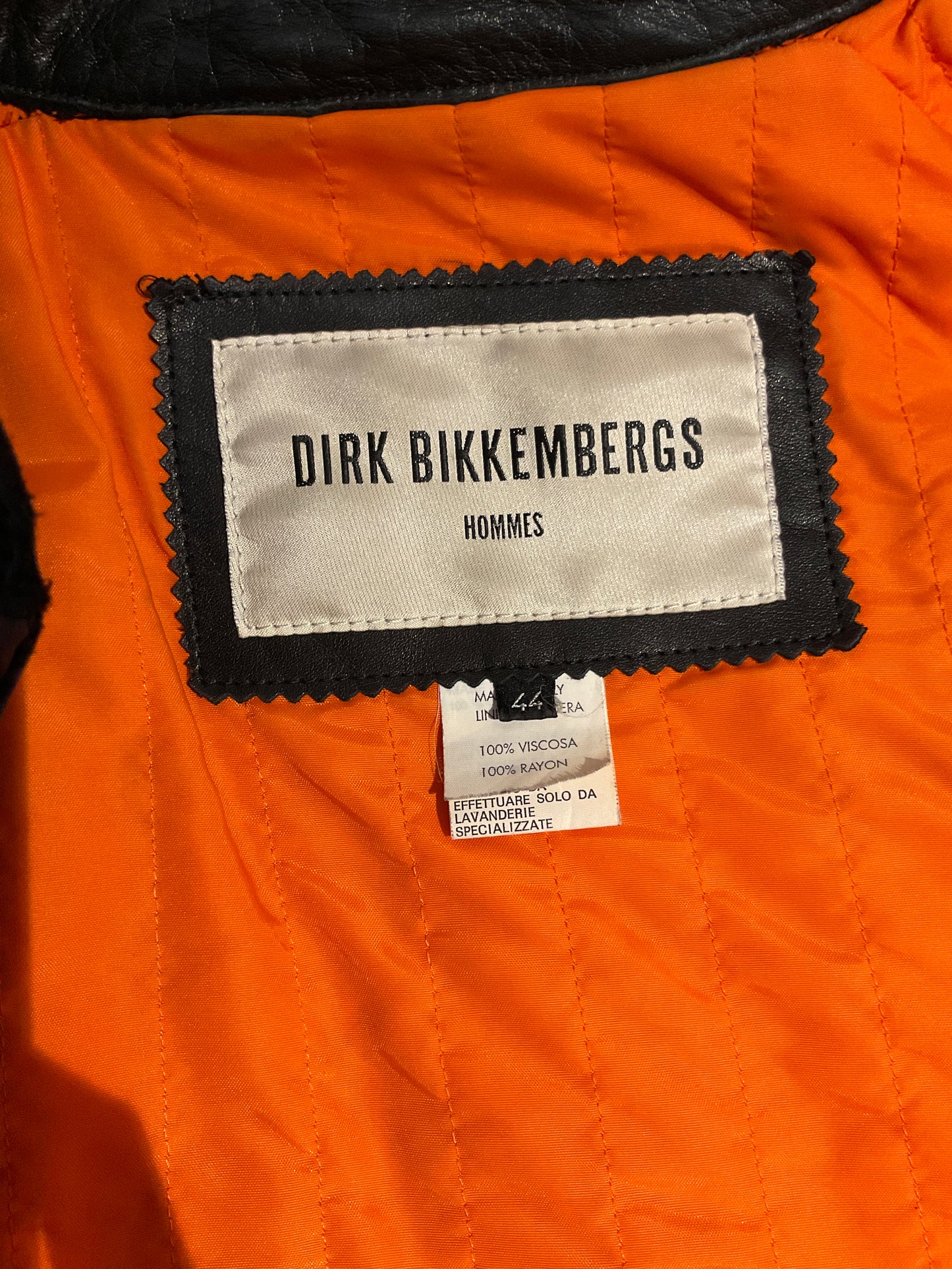 Dirk Birkkembergs SS1989 archived wired leather jacket