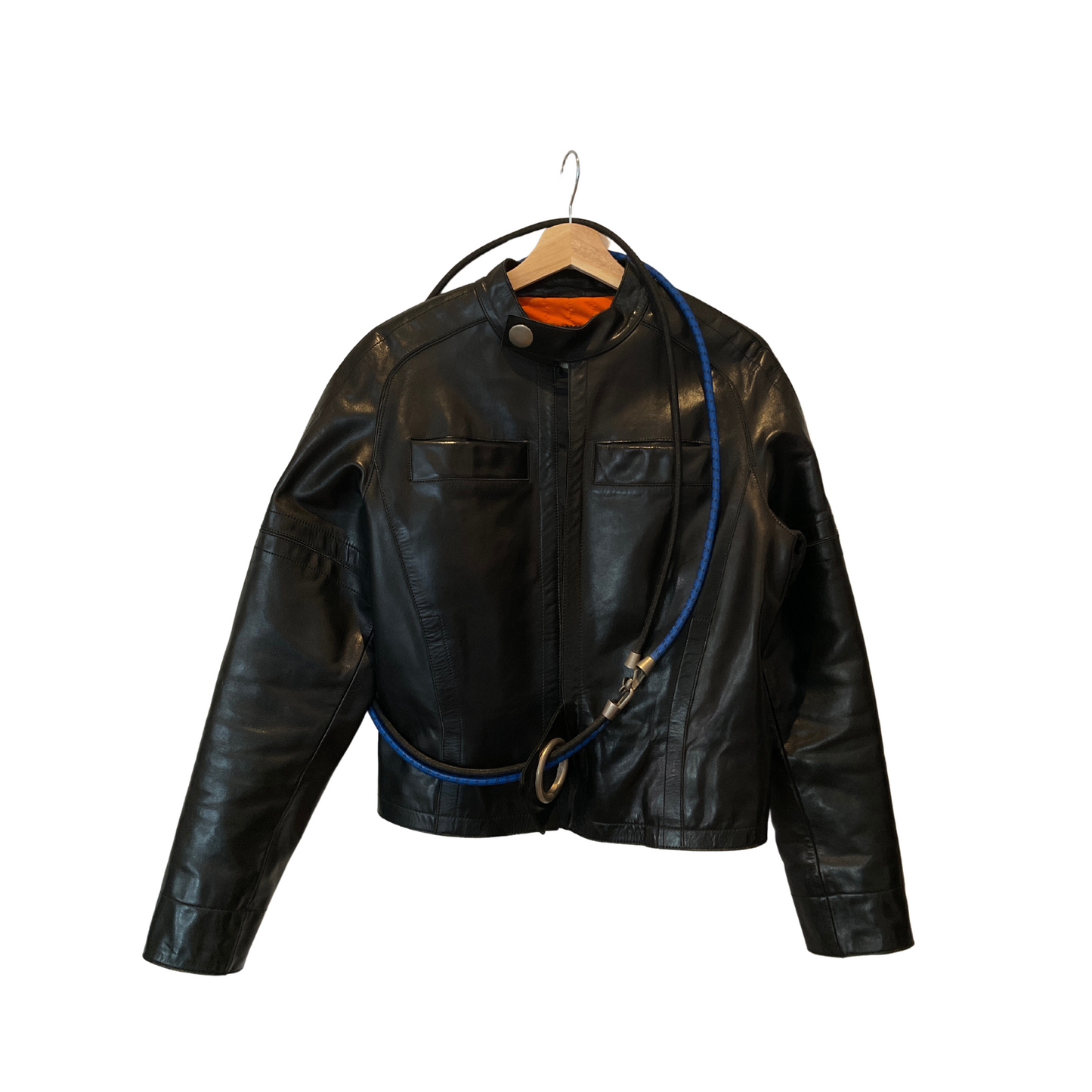 Dirk Birkkembergs SS1989 archived wired leather jacket