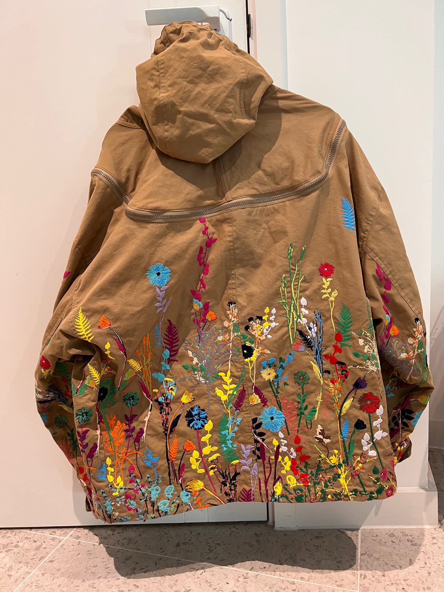 Louis Vuitton SS20 runway garden floral embroidered jacket