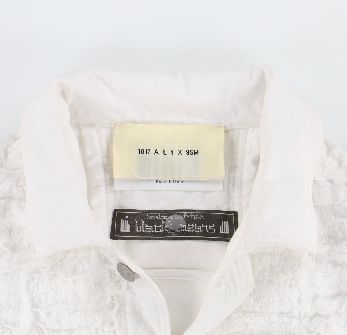 Alyx x blackmeans studded denim jacket- white
