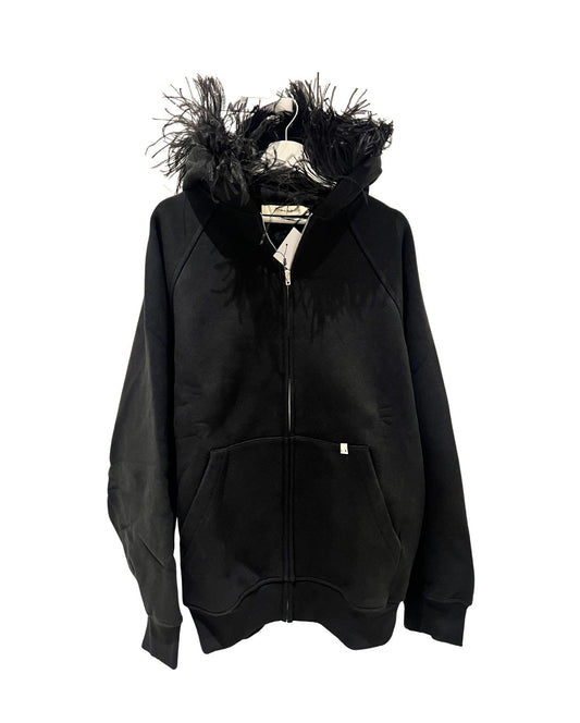 1017 alyx 9sm black fur hoodie