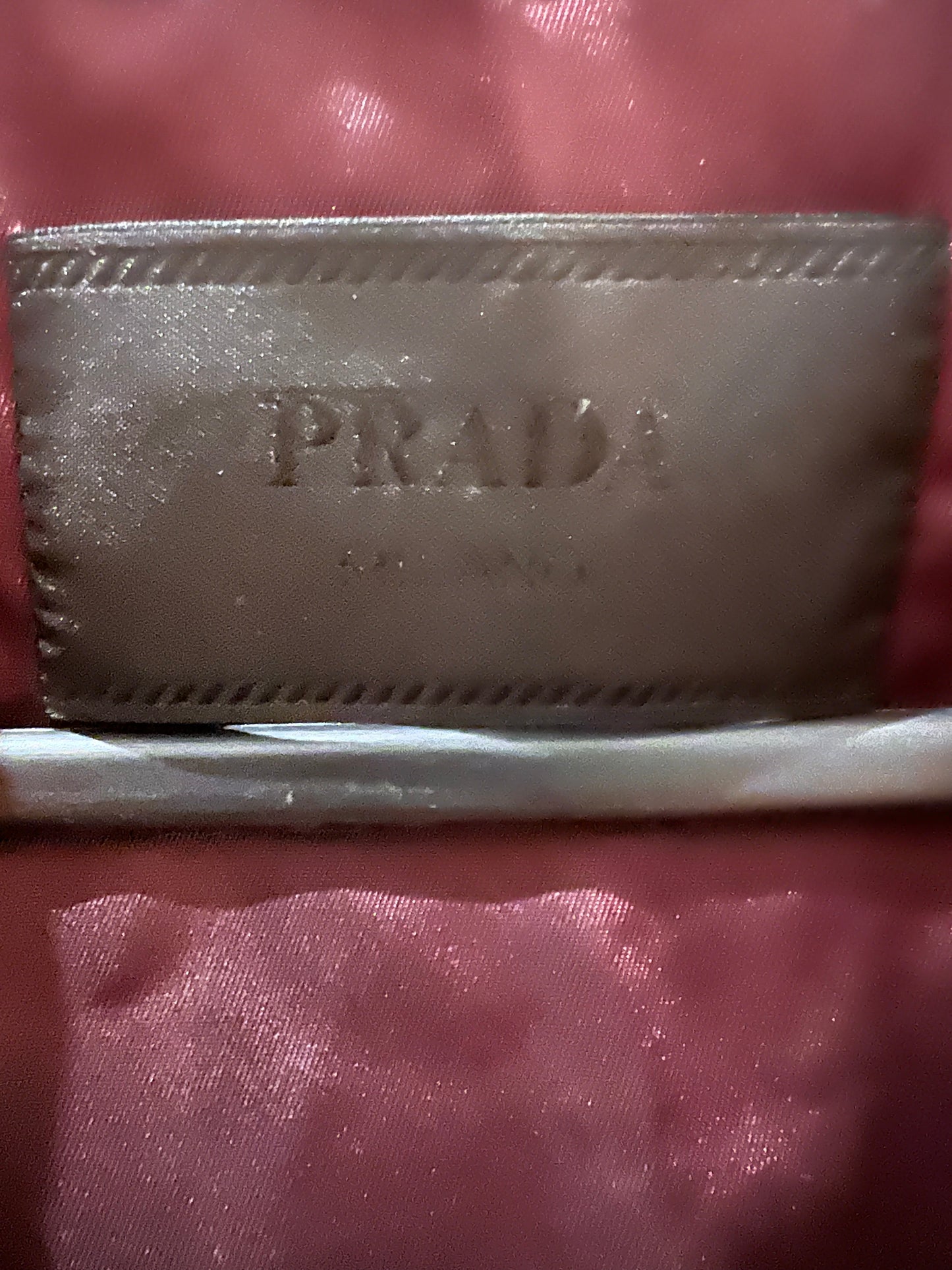 Prada orange burgundy nylon jacket