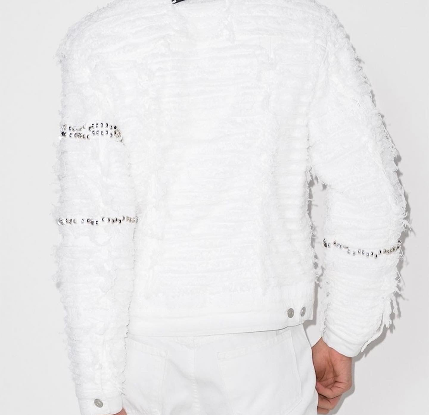 Alyx x blackmeans studded denim jacket- white