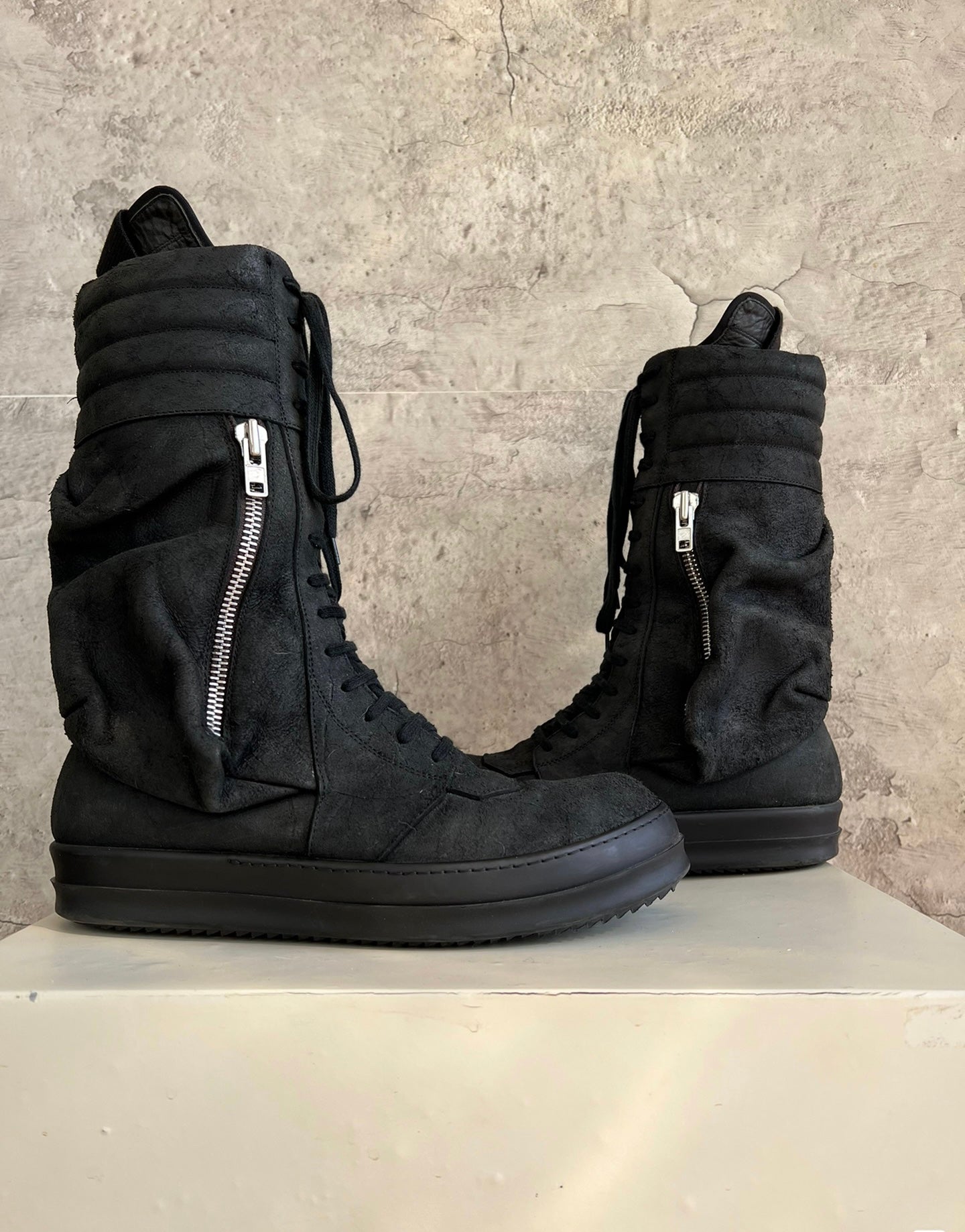 Rick Owens 15fw cargo basket high top sneakers