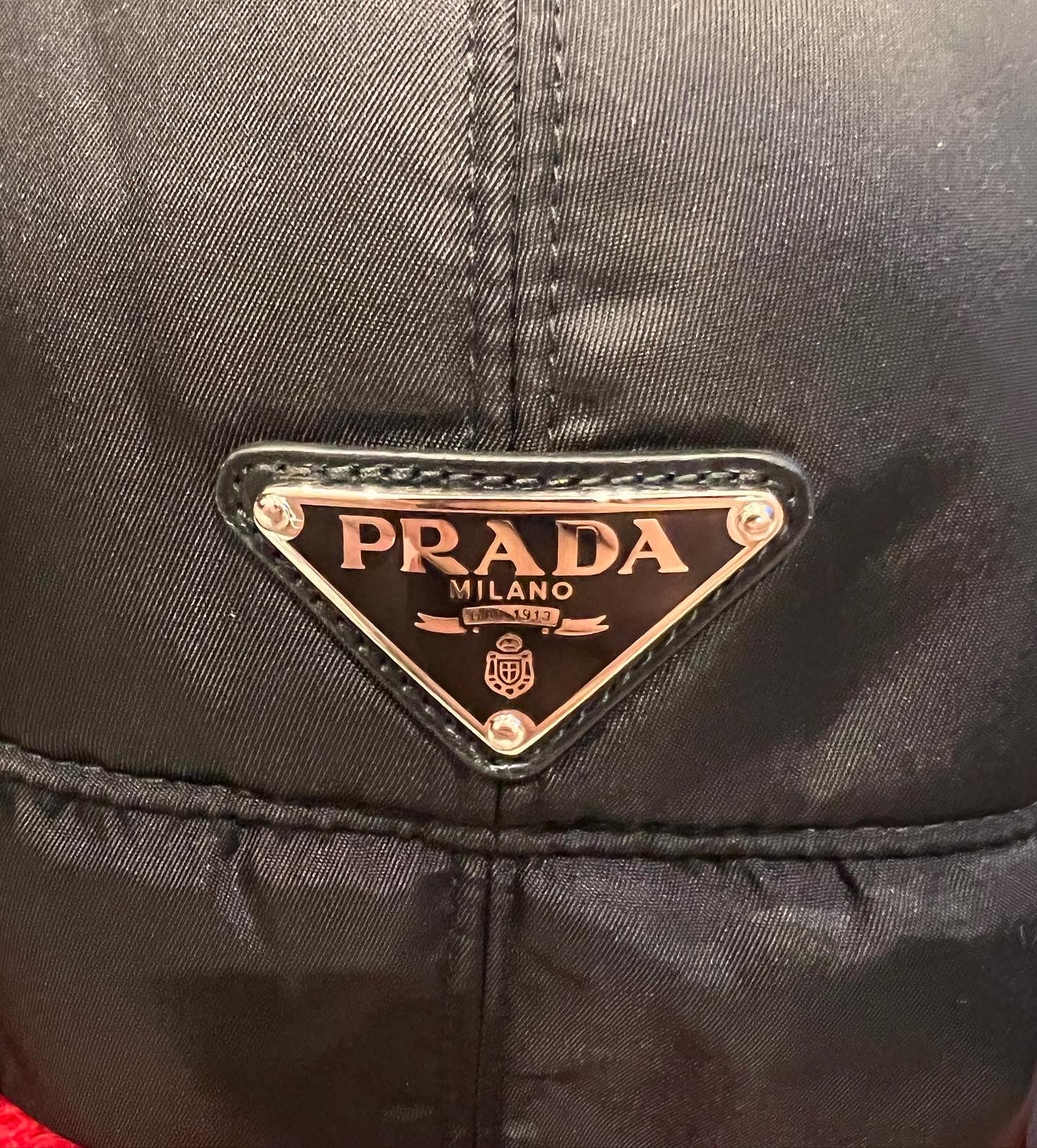 Prada fall 19 faux fur trapper hat - red