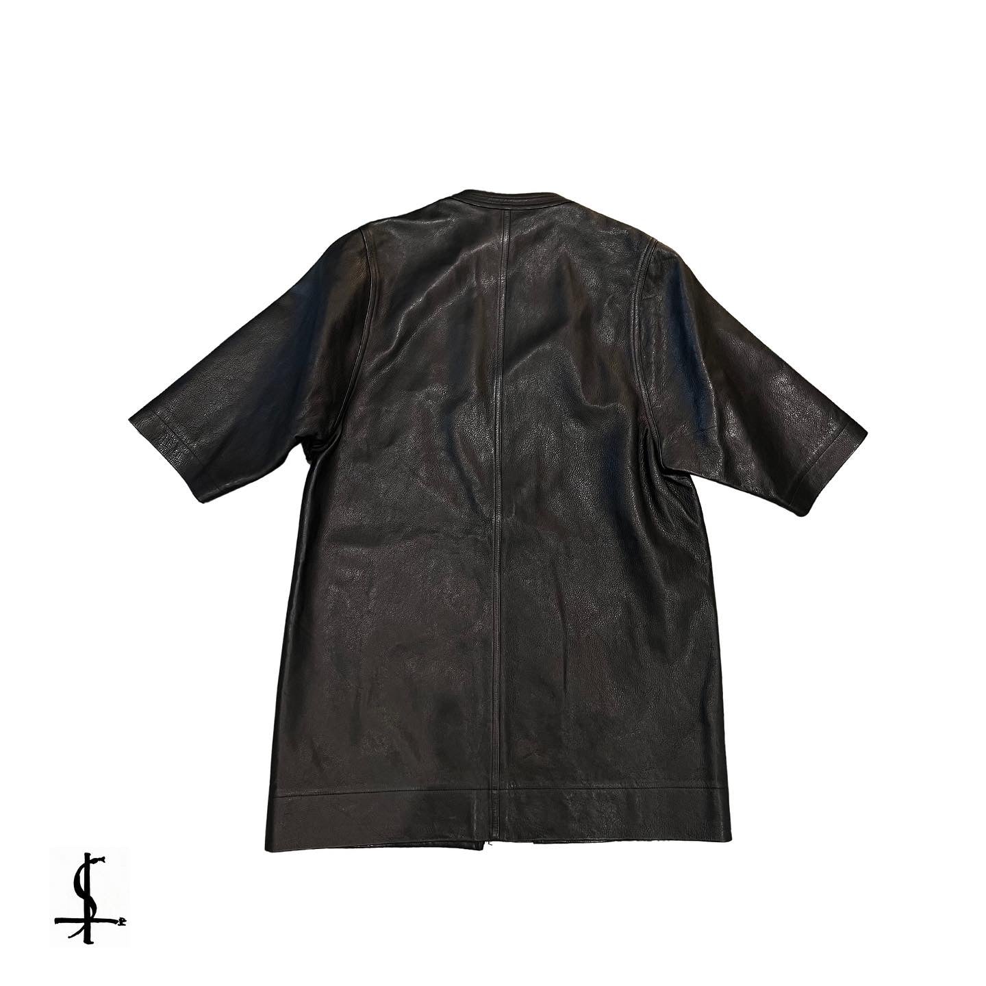 Rick Owens ss16 runway archived leather short sleeve jacket