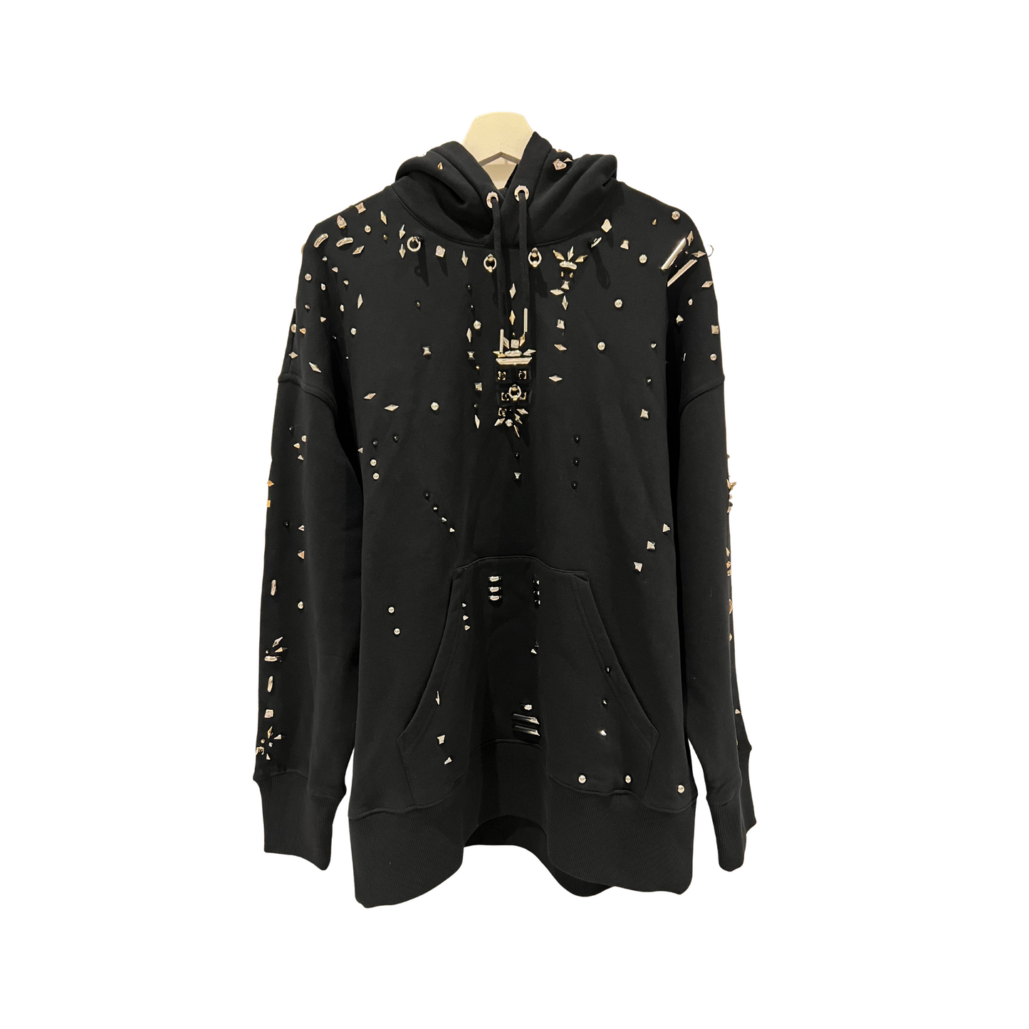 Givenchy stud embellished black hoodie