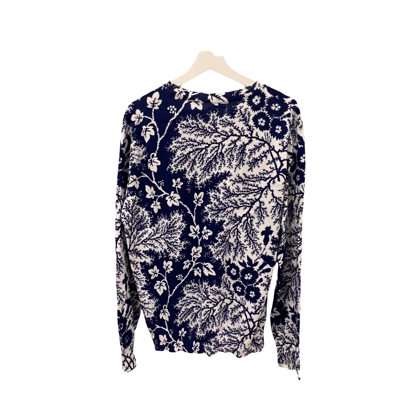 Alexander McQueen navy floral knit