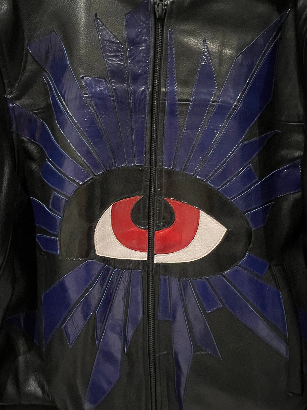 House of errors oversized leather jacket -BLACK