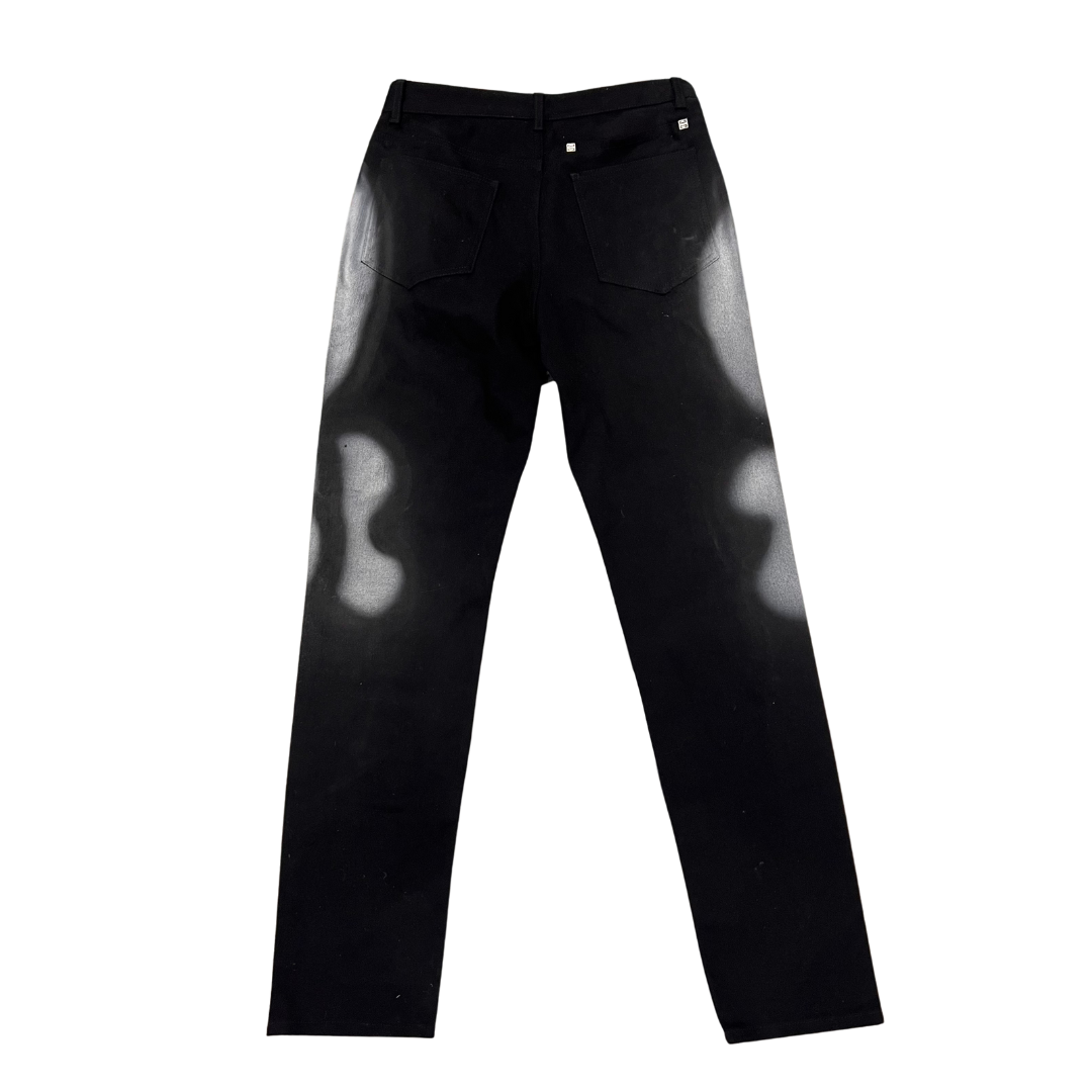 GIVENCHY x CHITO Slim Fit Jeans In 4G Denim With Tag Effect Prints