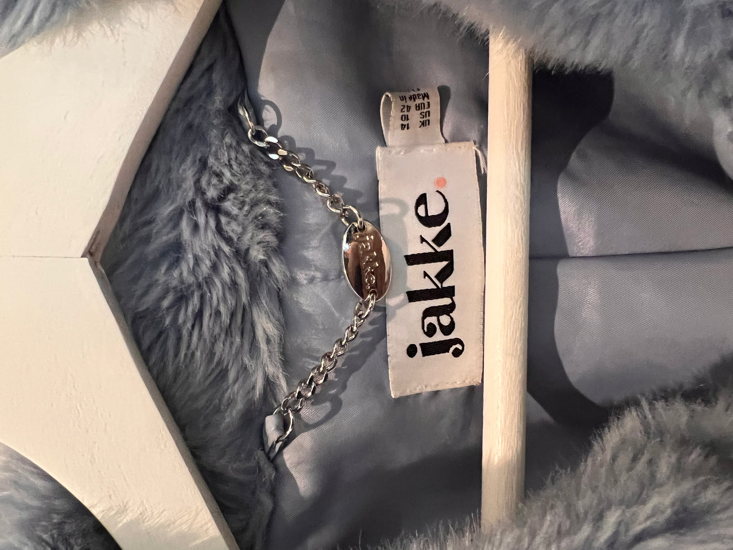 Jakke fur coat -blue