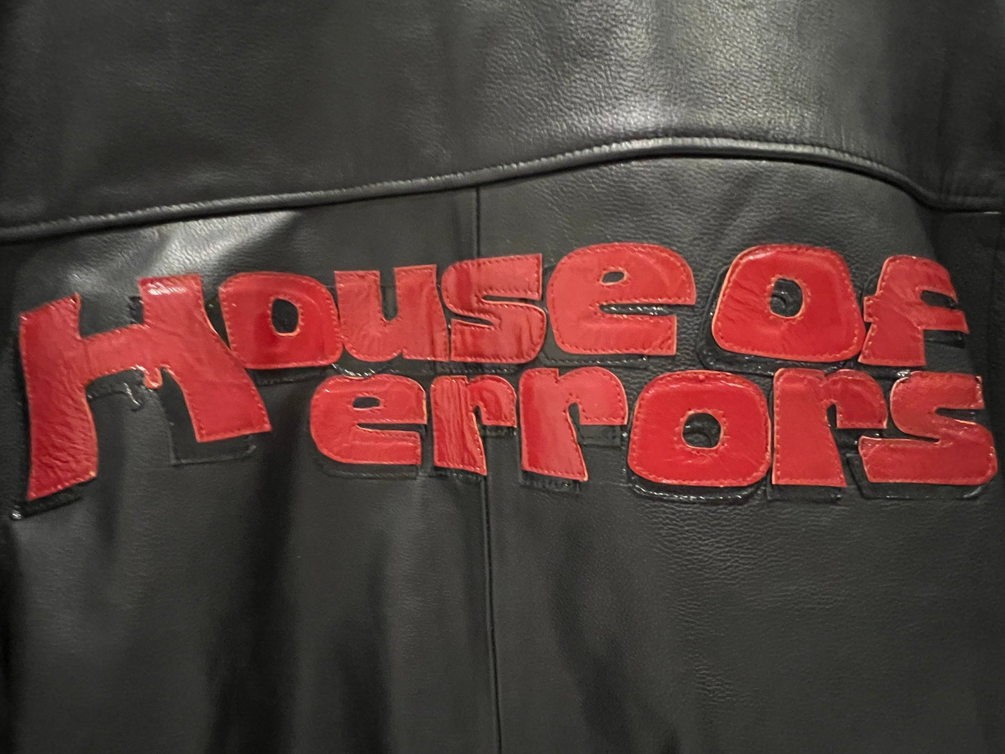 House of errors oversized leather jacket -BLACK