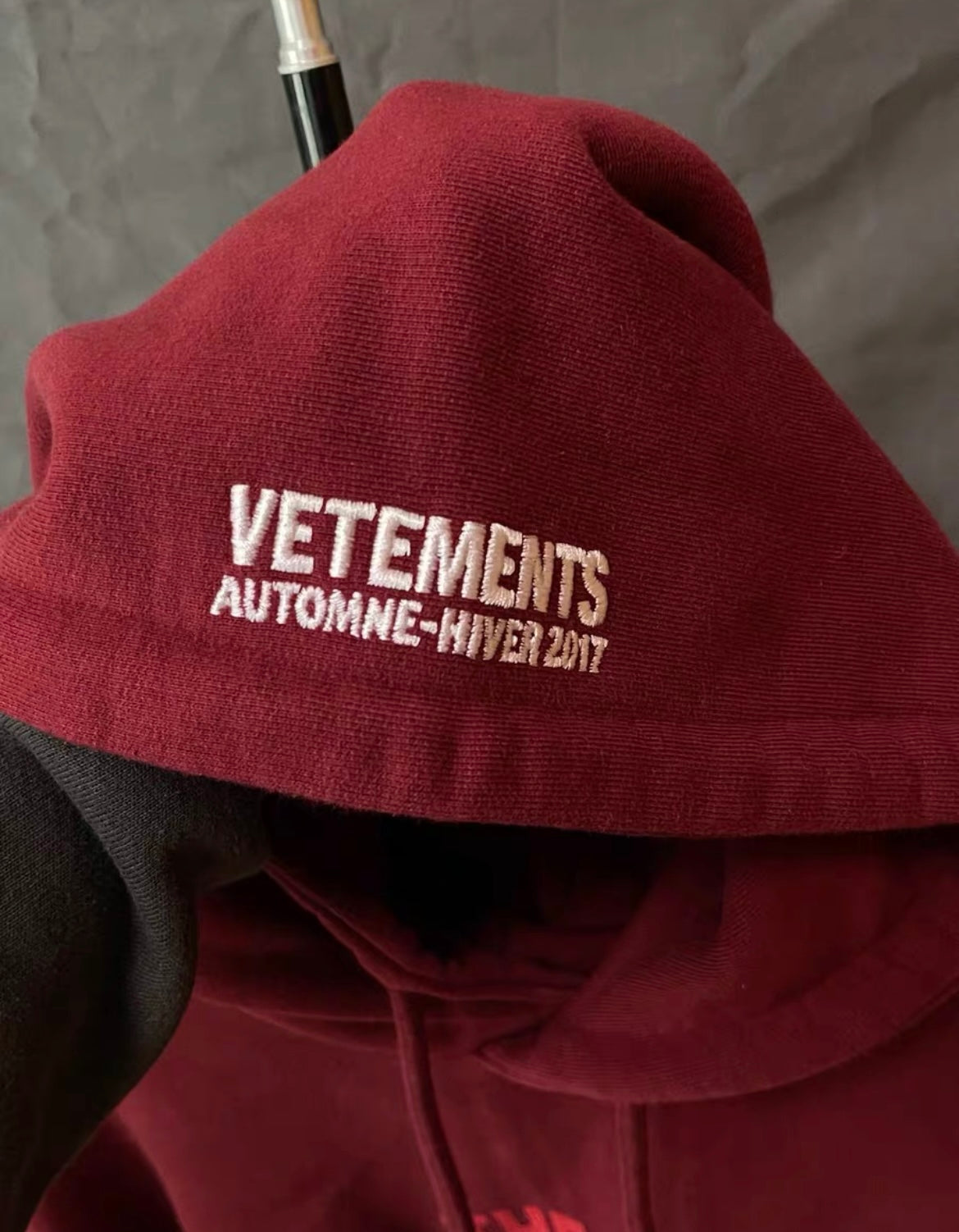 Vetements fw16 MAY THE BRIDGES I BURN 🔥 THE WAY cropped hoodie