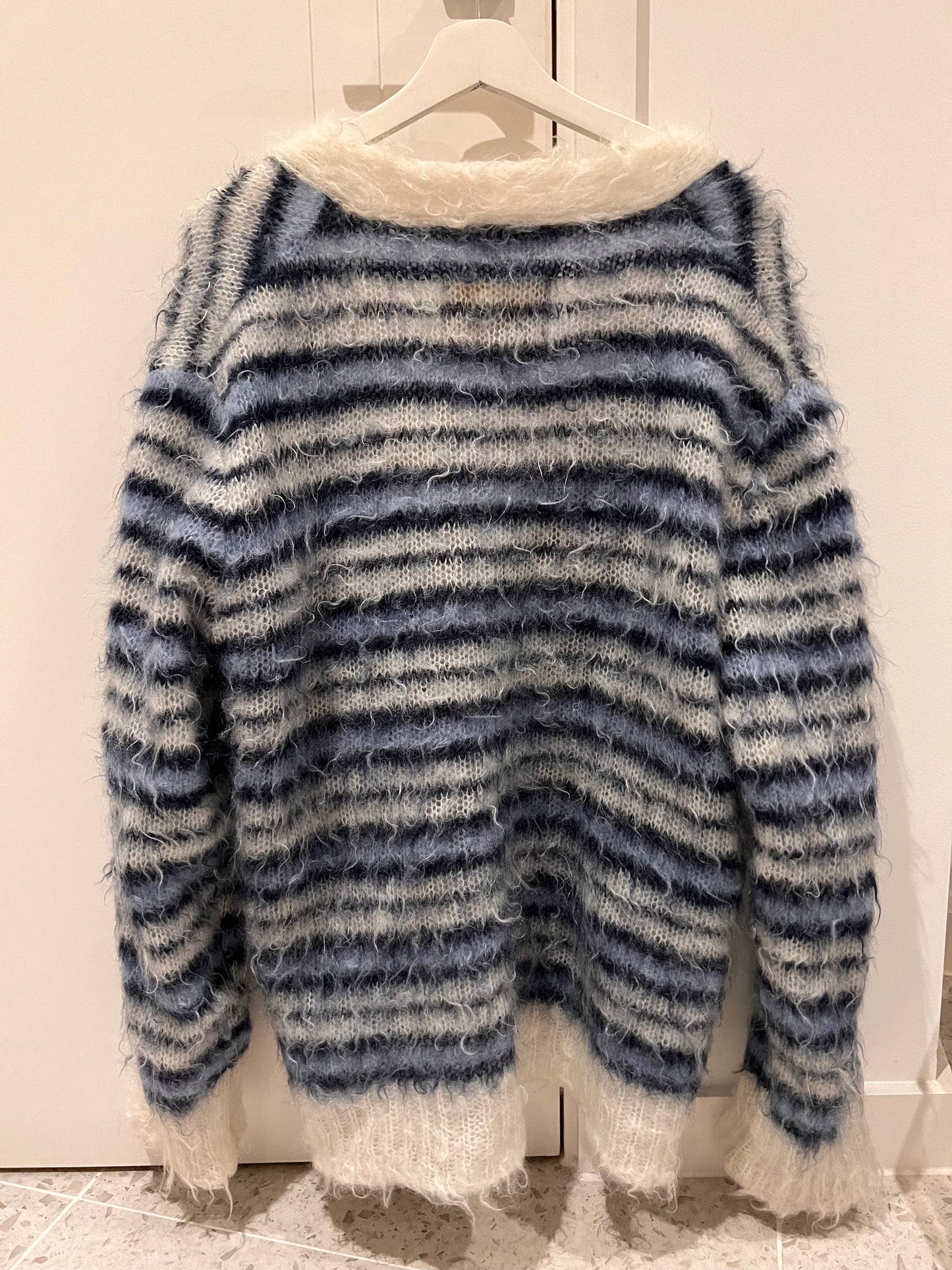 Marni mohair blue + white